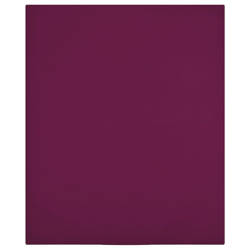 Hoeslakens 2 st jersey 90x200 cm katoen bordeauxrood