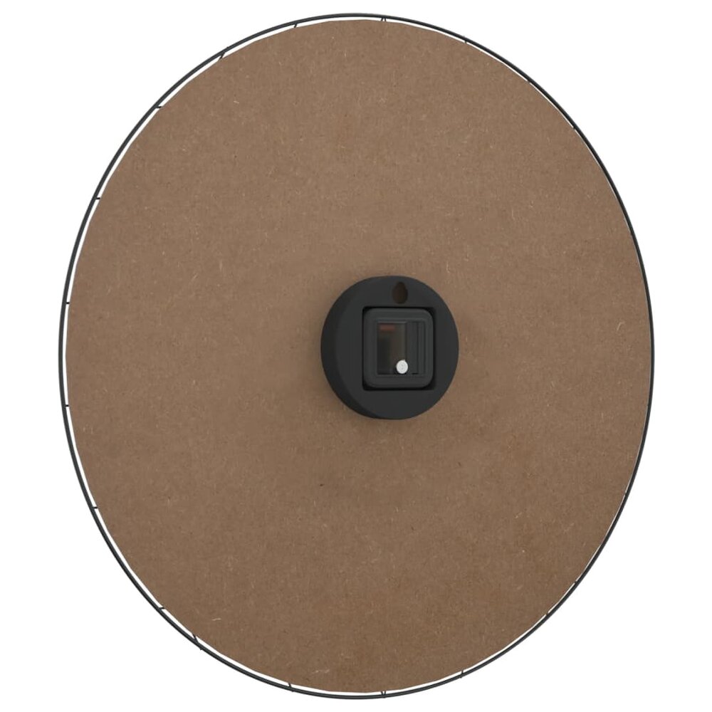 Wandklok &Oslash;50 cm bewerkt hout geel en zwart