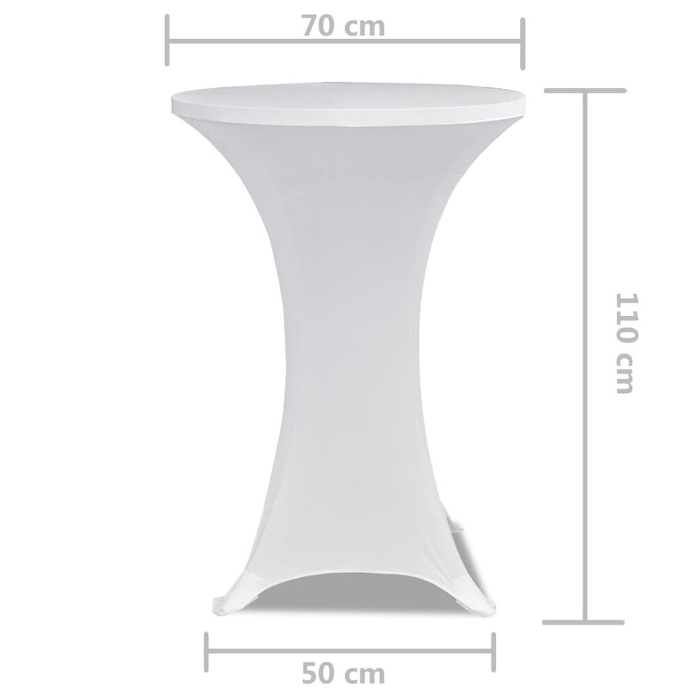 Statafelhoes Stretch &Oslash;70cm Wit (2 stuks)