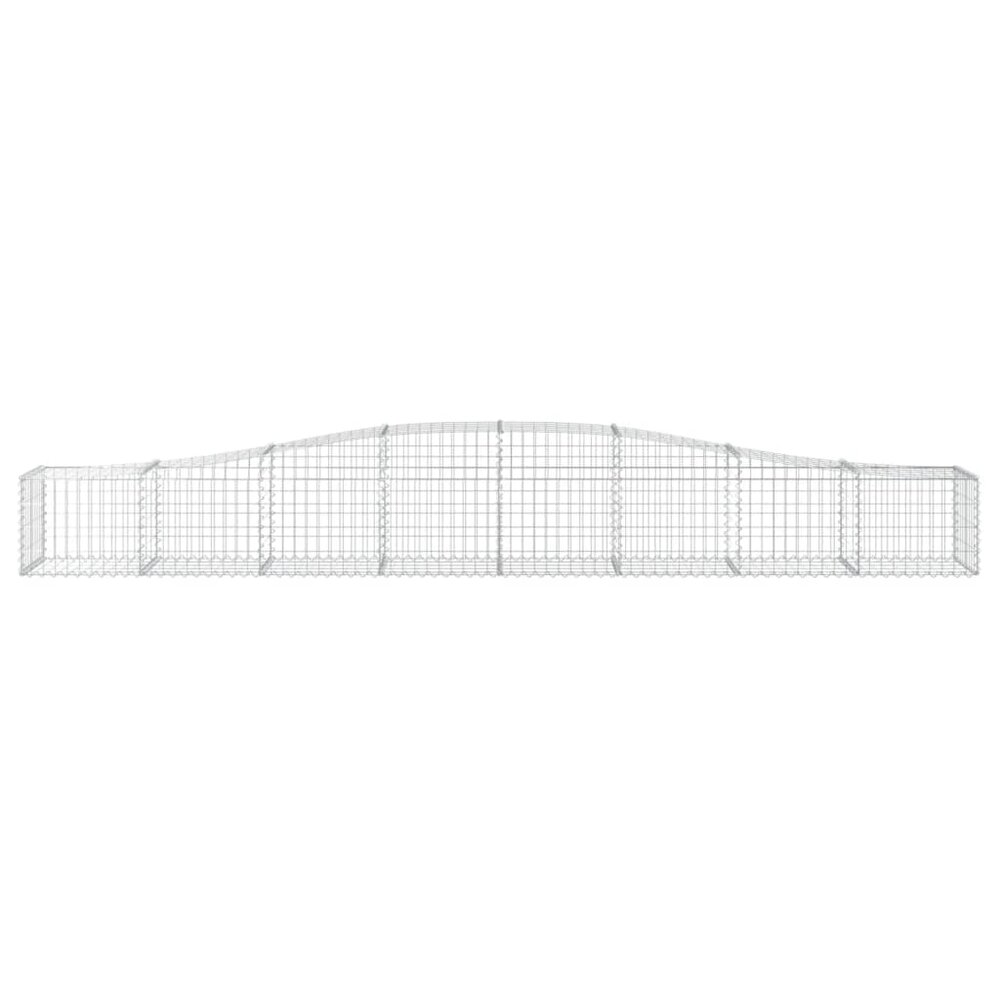 Schanskorven 15 st gewelfd 400x50x40/60 cm gegalvaniseerd ijzer