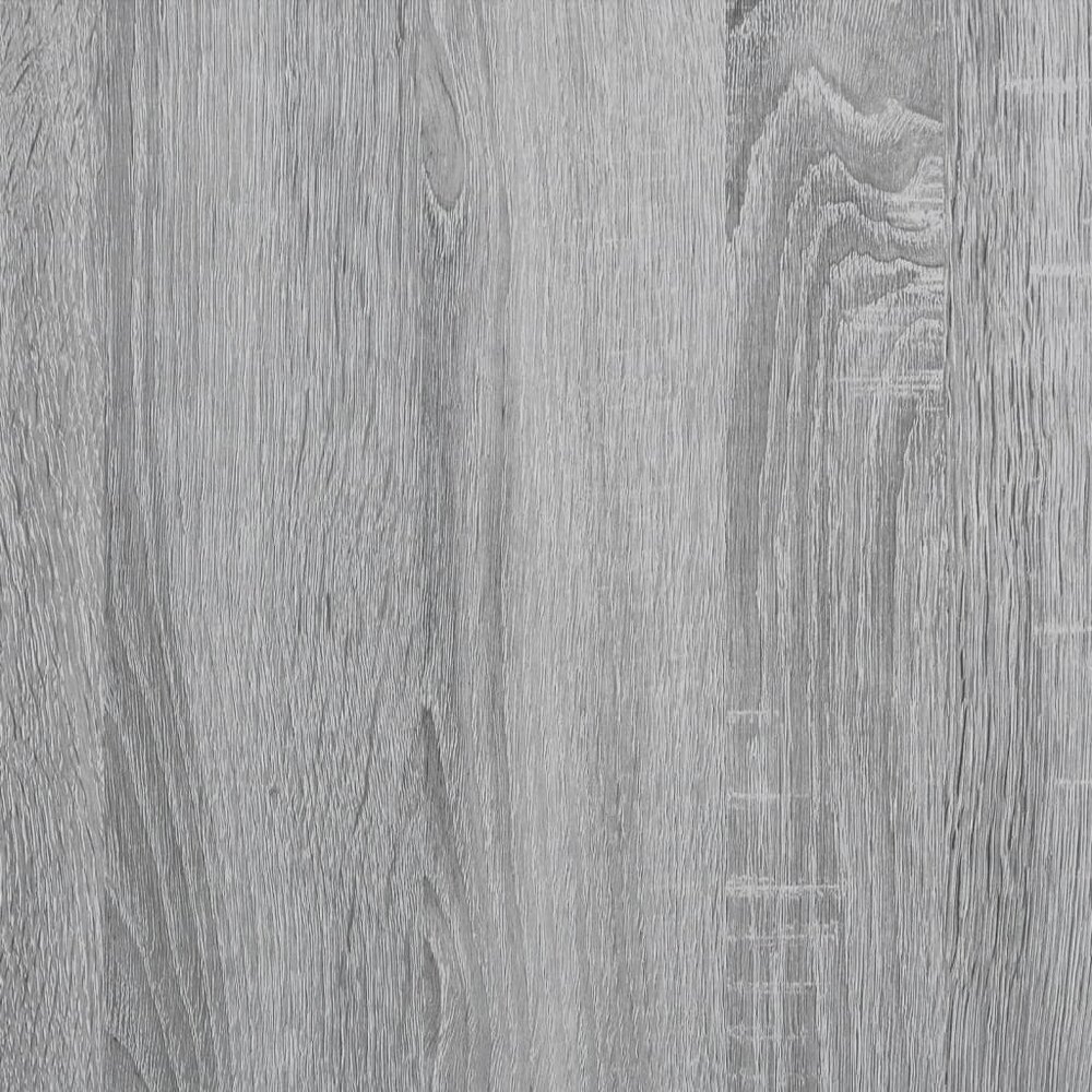 Printerkastje met wielen 41x32x34,5 cm grijs sonoma eikenkleur