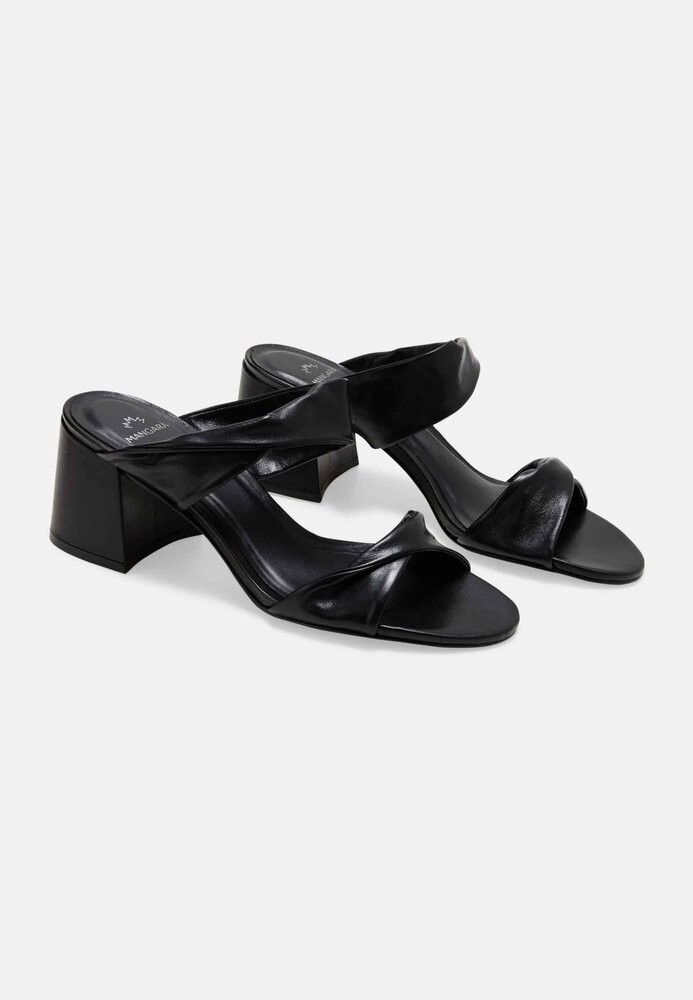 Mangar&aacute; Xaxim Mules Block Heel - Elegant Summer Style Black 40