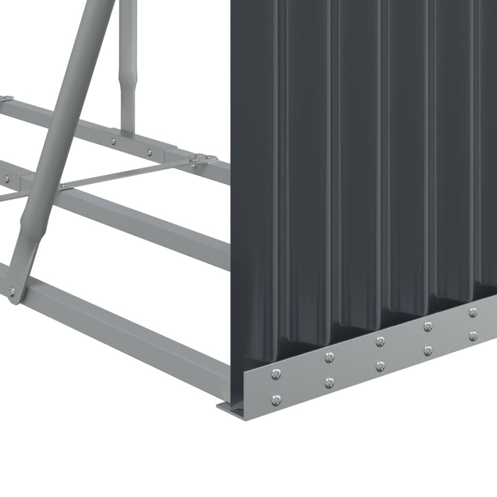 Haardhoutopslag 300x45x100 cm gegalvaniseerd staal antraciet