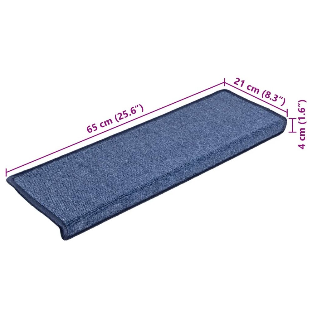 Trapmatten 10 st 65x21x4 cm blauw