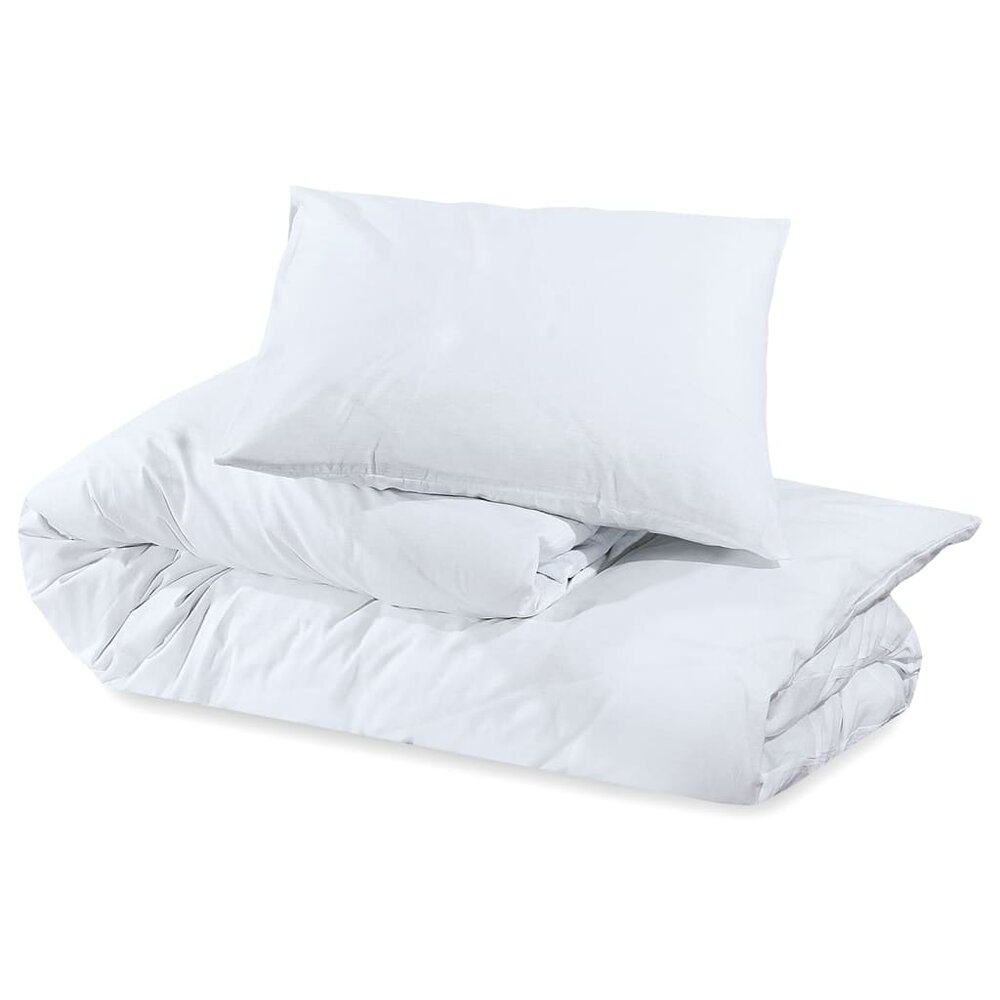 Dekbedovertrekset lichtgewicht 155x220 cm microvezel wit