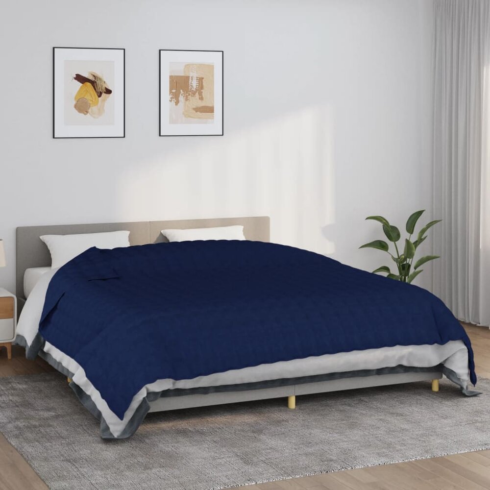 Verzwaringsdeken 220x260 cm 11 kg stof blauw