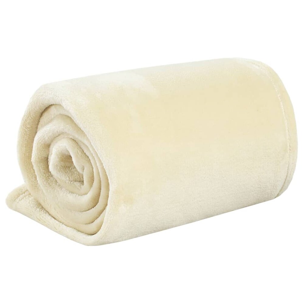 Deken 130x170 cm polyester cr&egrave;mekleurig