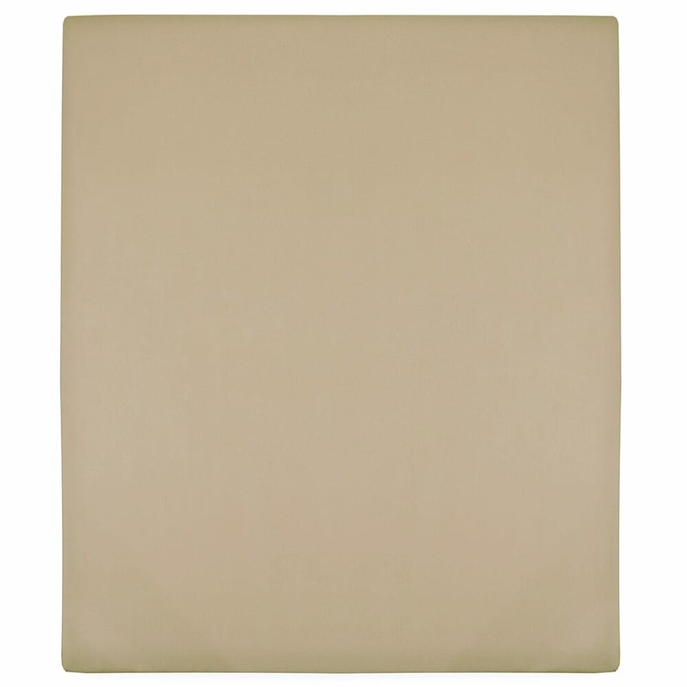 Hoeslaken jersey 140x200 cm katoen taupe