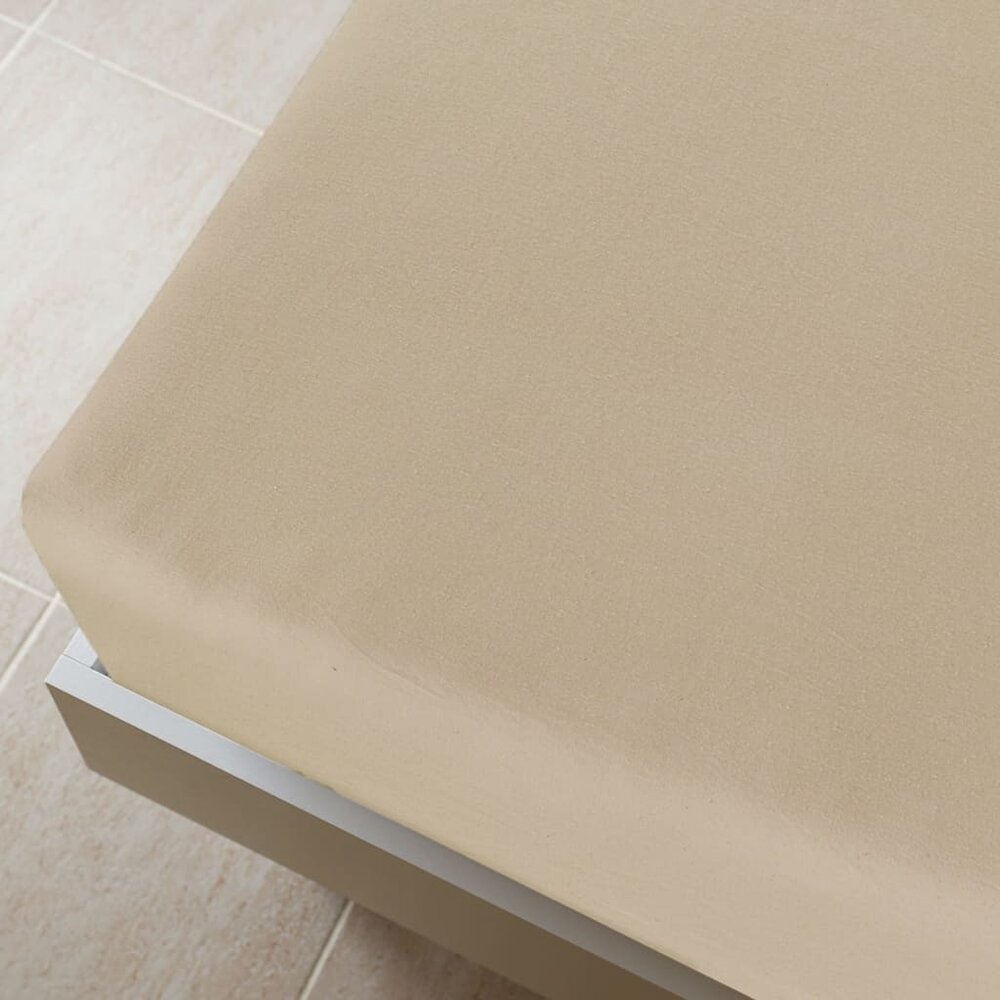 Hoeslaken jersey 140x200 cm katoen taupe