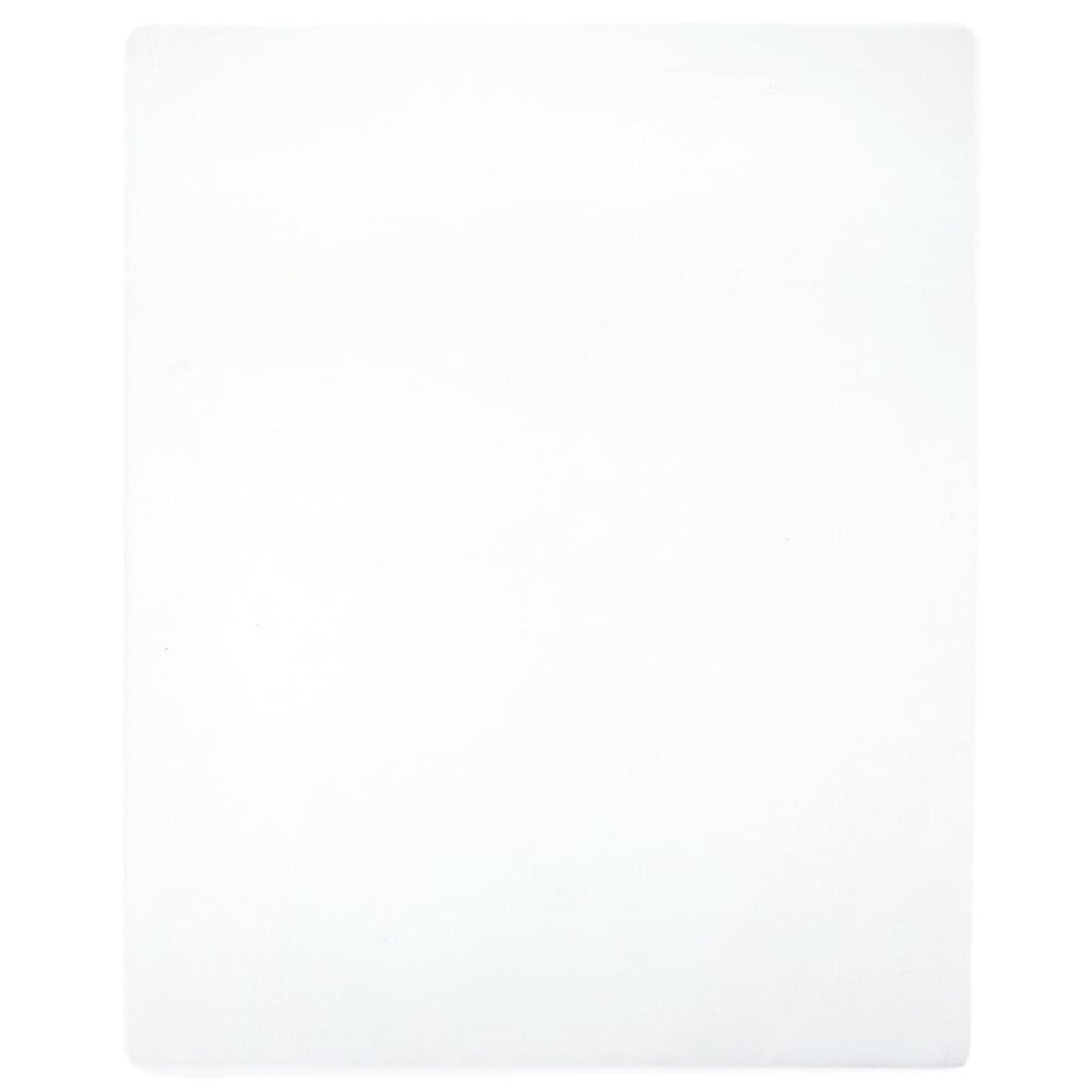 Hoeslakens jersey 2 st 160x200 cm katoen wit