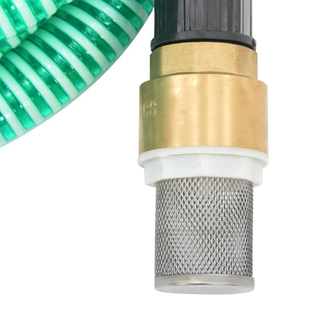 Zuigslang met messing koppelingen 1,1&#039;&#039; 5 m PVC groen