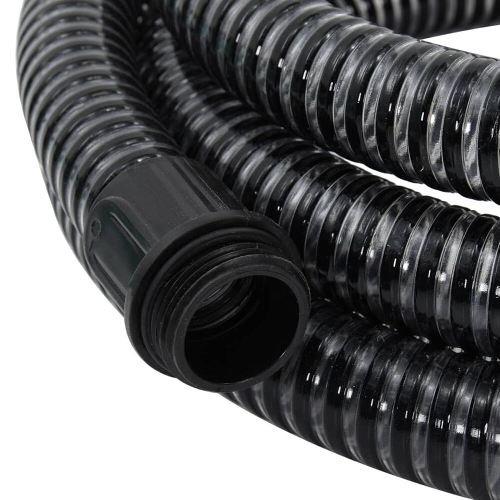 Zuigslang met messing koppelingen 1,1&#039;&#039; 3 m PVC zwart