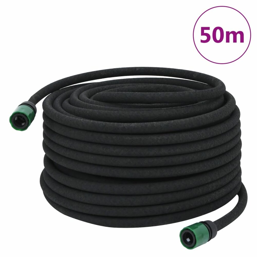 Druppelslang 0,6&#039;&#039; 50 m rubber zwart