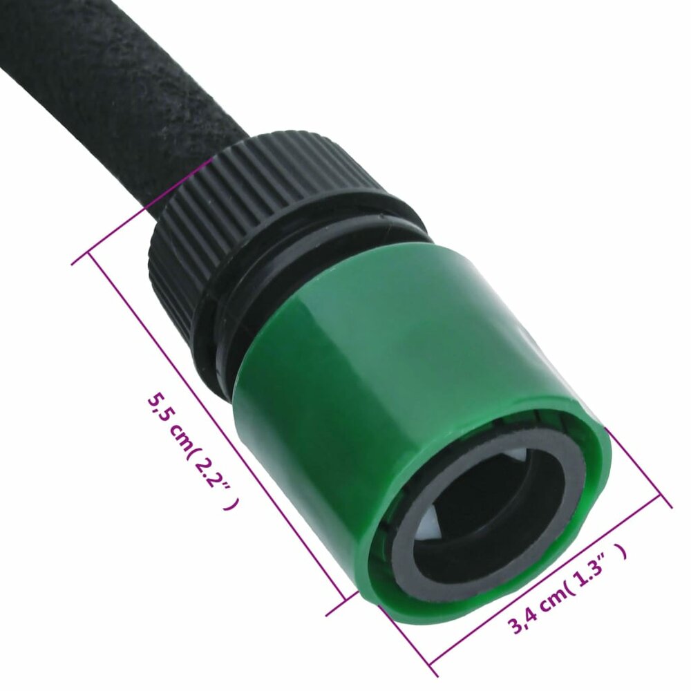 Druppelslang 0,6&#039;&#039; 50 m rubber zwart