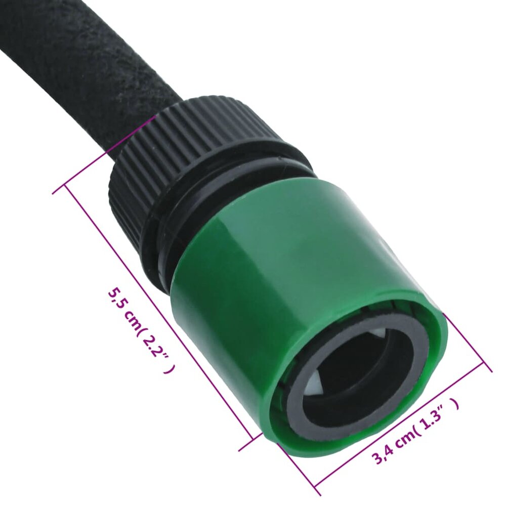 Druppelslang 0,6&#039;&#039; 25 m rubber zwart