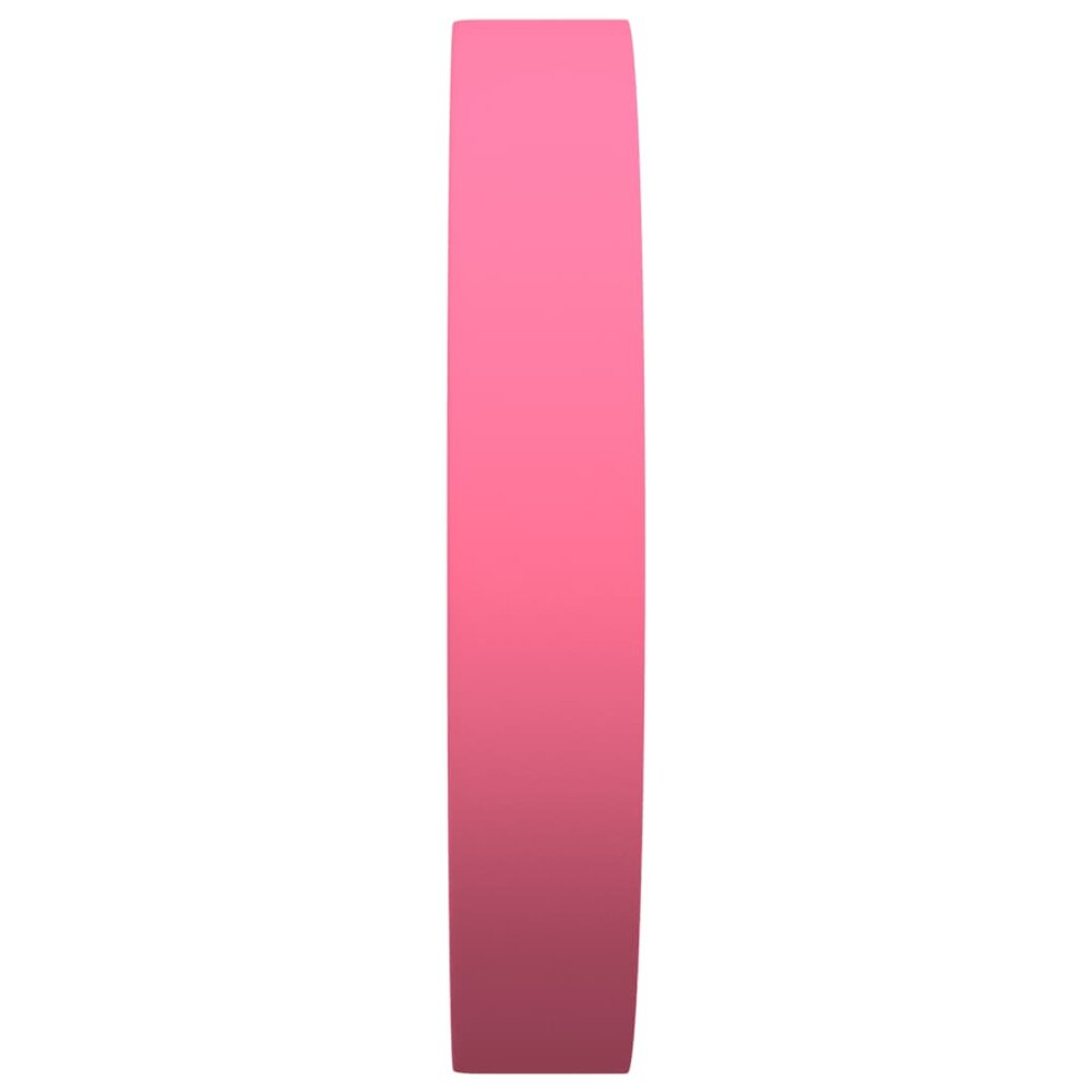 Wandklok &Oslash;25,5 cm polystyreen en glas roze