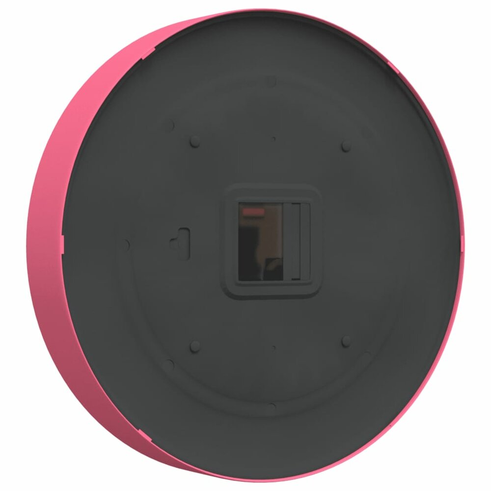 Wandklok &Oslash;25,5 cm polystyreen en glas roze