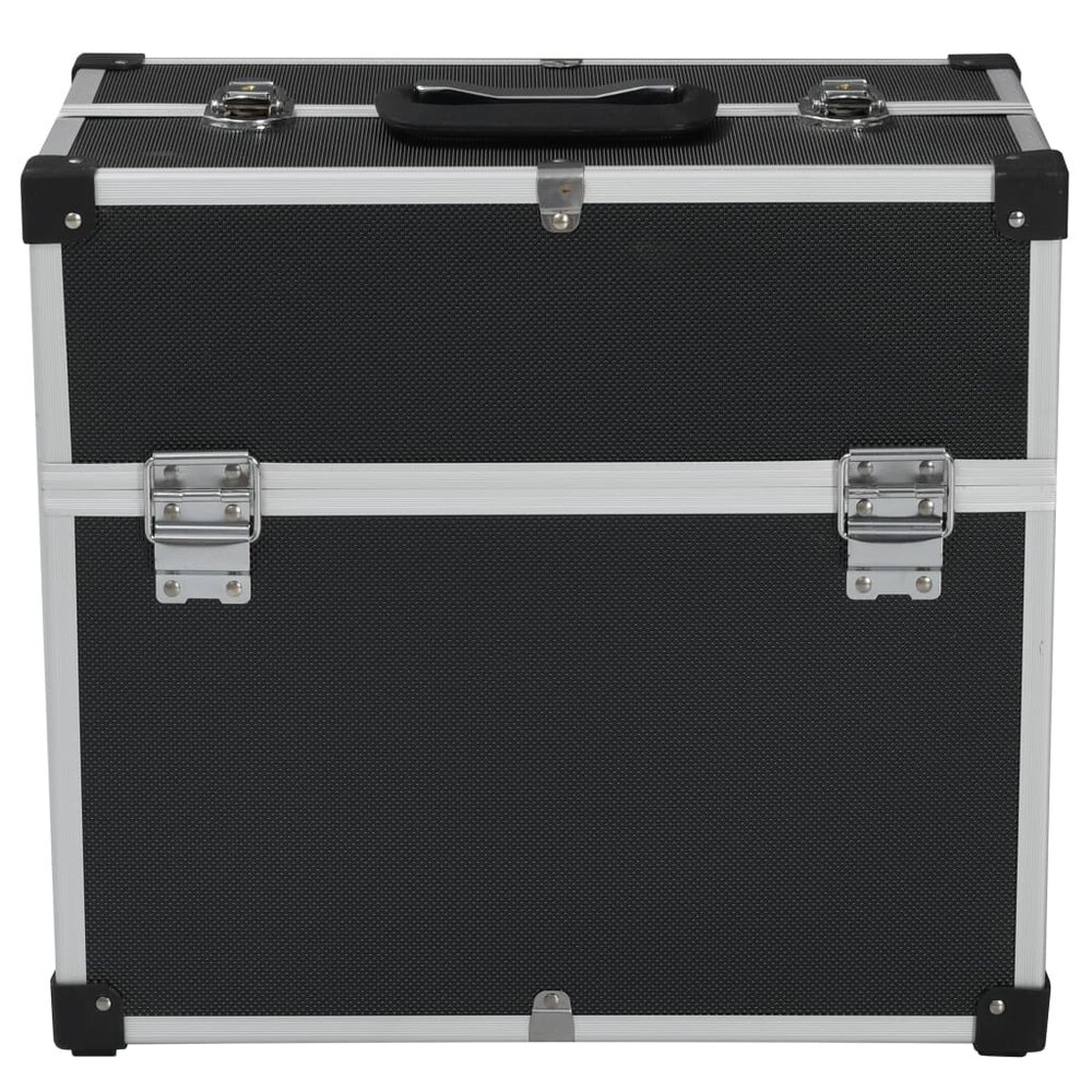 Gereedschapskoffer 38x22,5x34 cm aluminium zwart