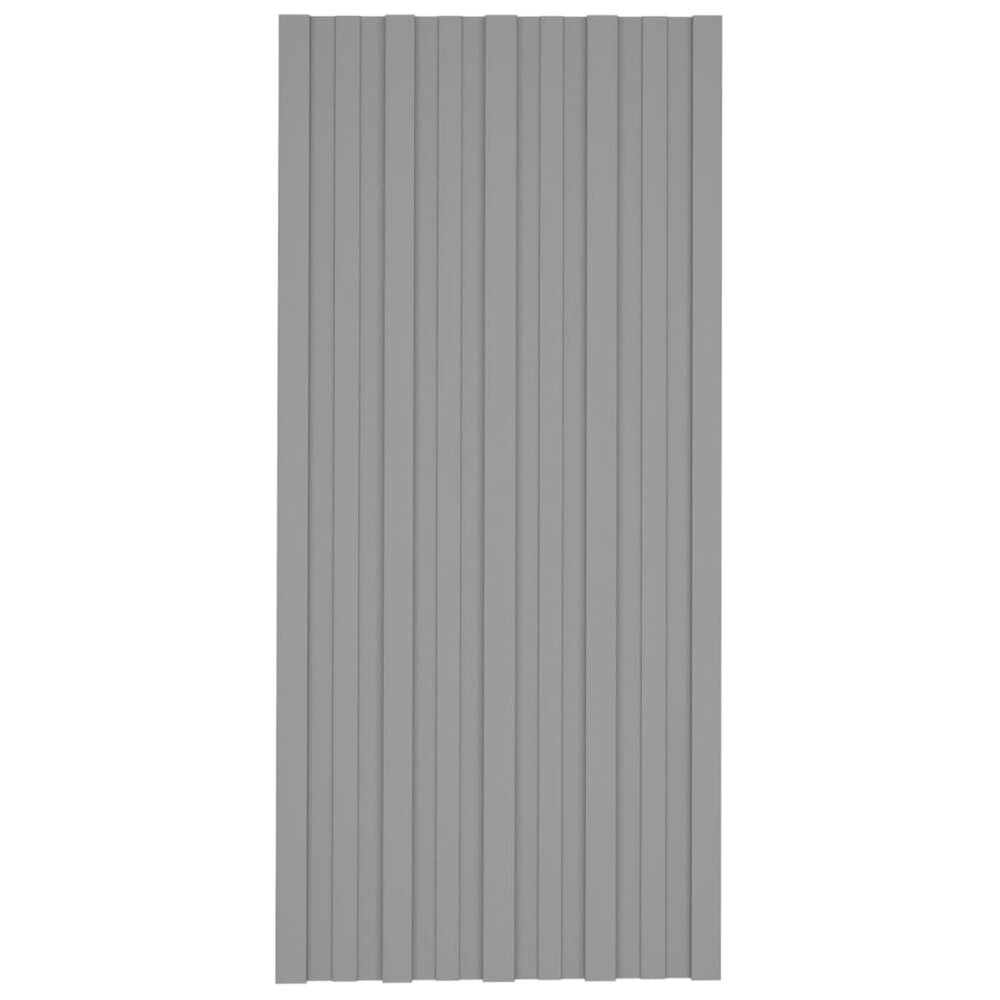 Dakpanelen 36 st 100x45 cm gegalvaniseerd staal grijs