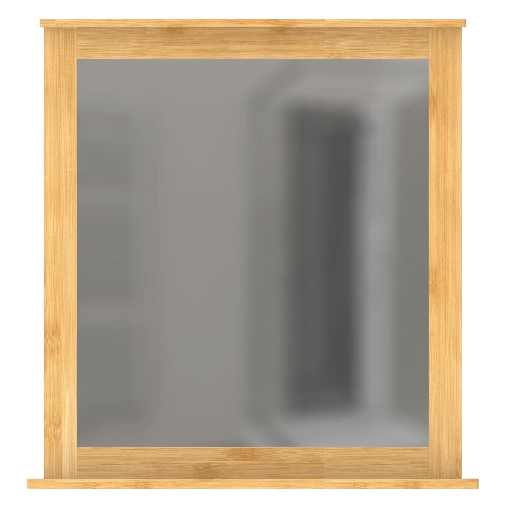 Spiegel met bamboeframe 67x11x70 cm
