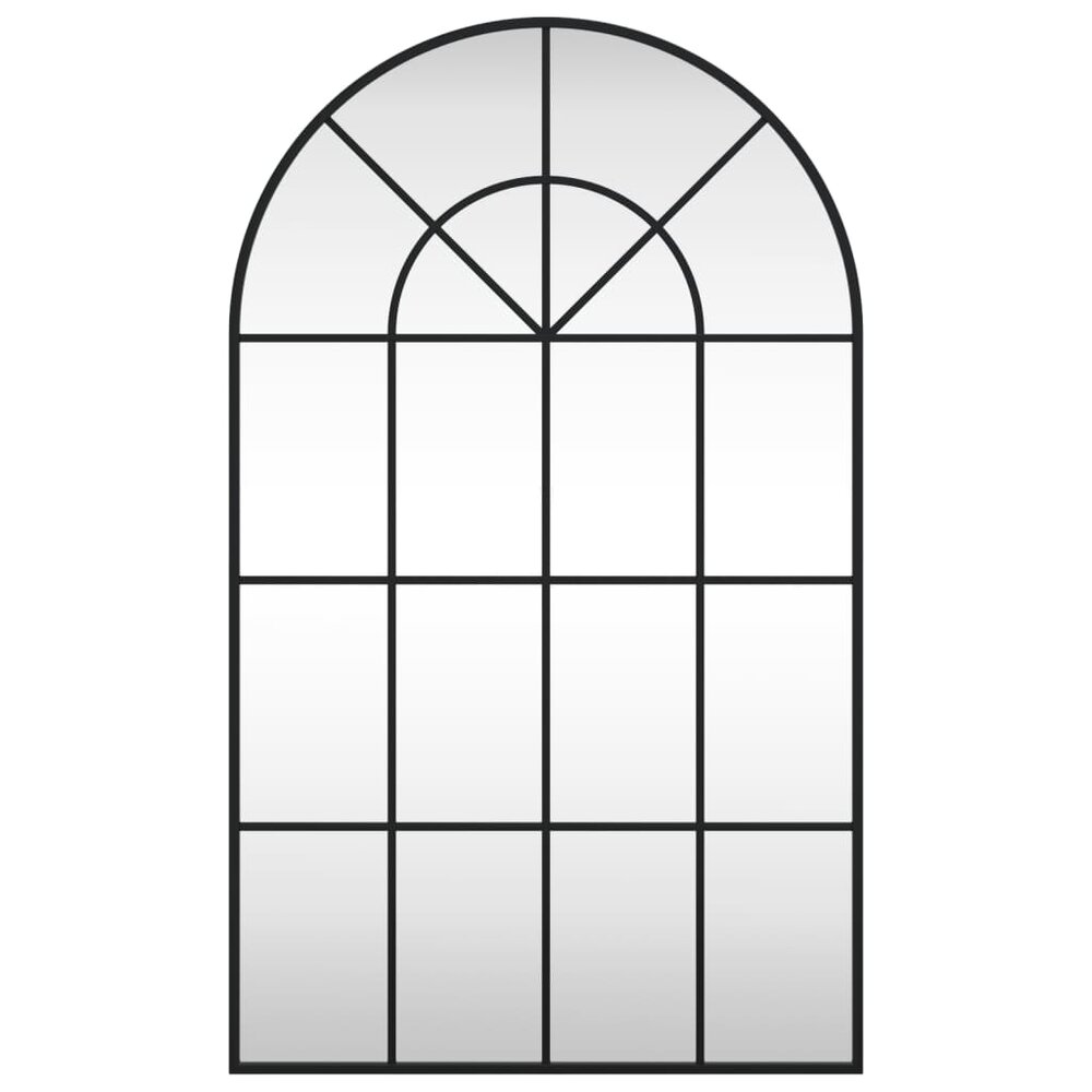 Wandspiegel boog 60x100 cm ijzer zwart