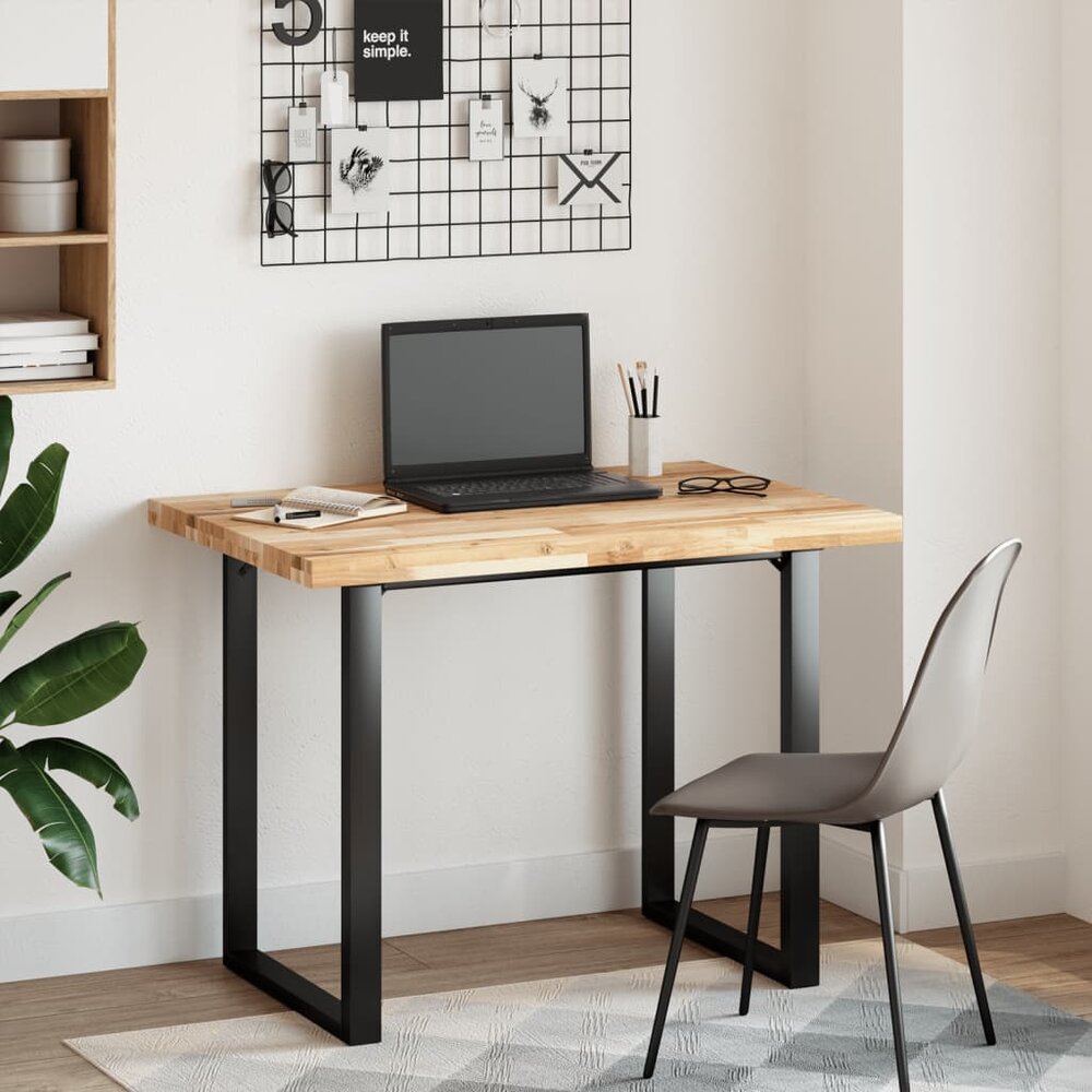 Bureaublad 120x70x4 cm onbehandeld massief acaciahout