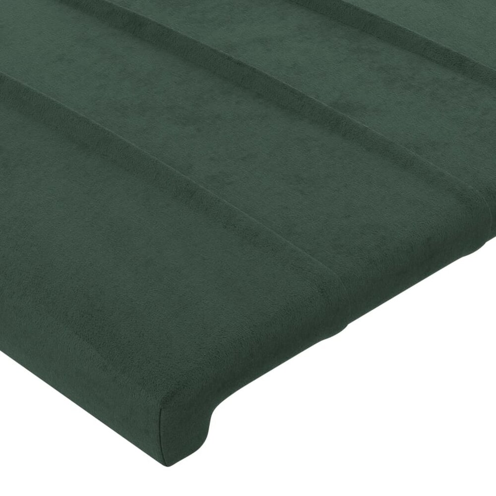 Hoofdborden 2 st 90x5x78/88 cm fluweel donkergroen