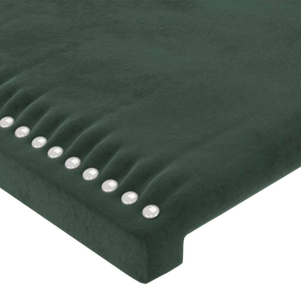Hoofdbord LED 147x16x118/128 cm fluweel donkergroen