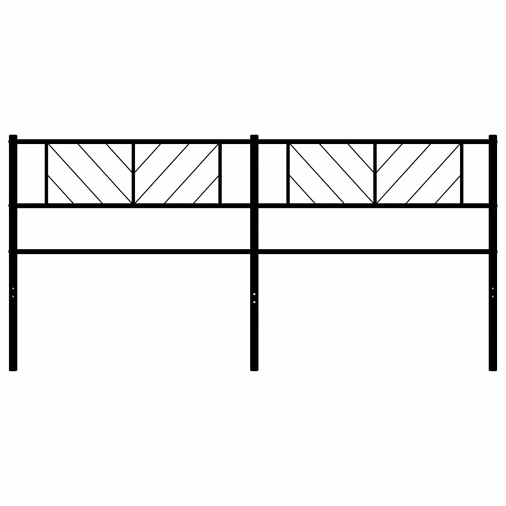 Hoofdbord 180 cm metaal zwart