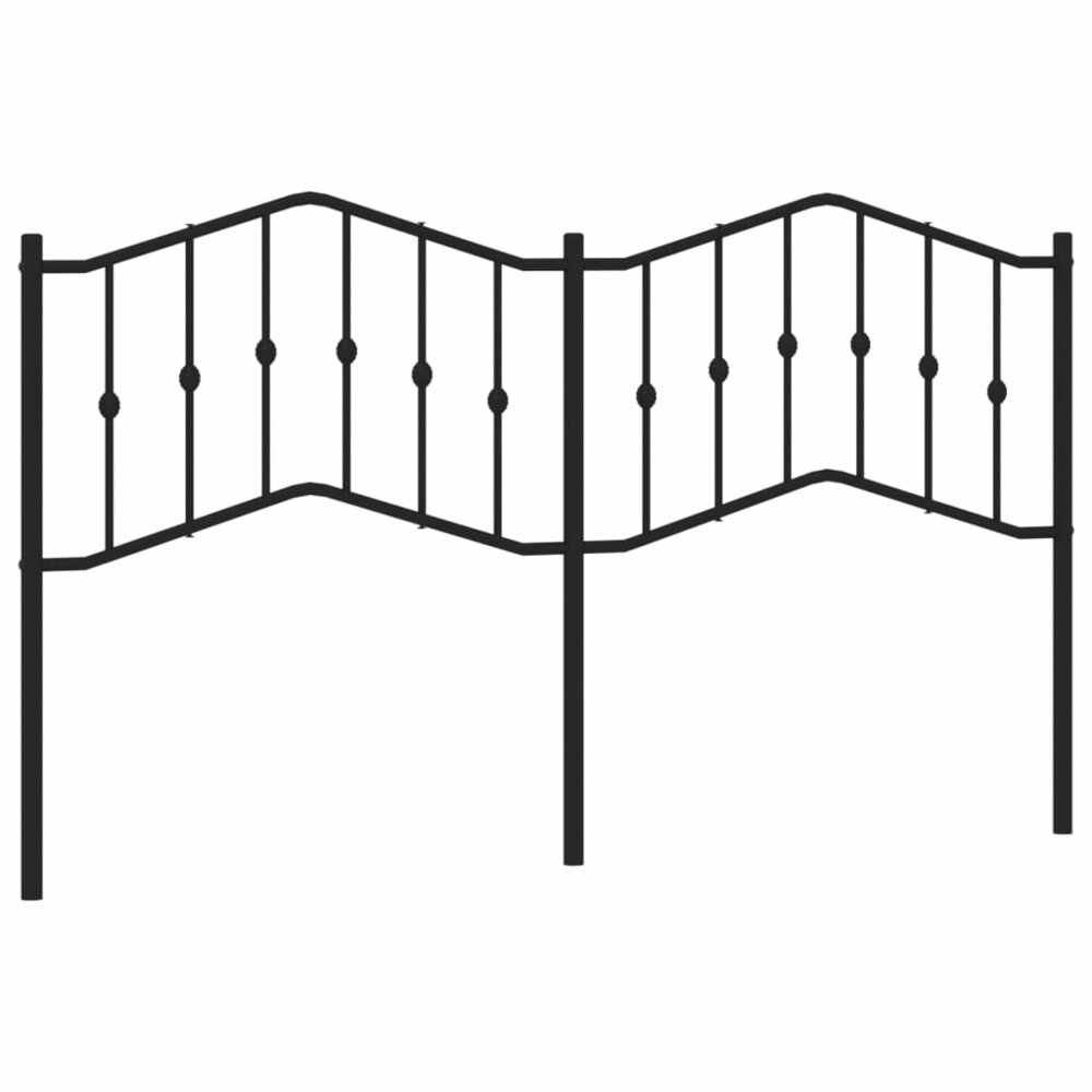 Hoofdbord 160 cm metaal zwart