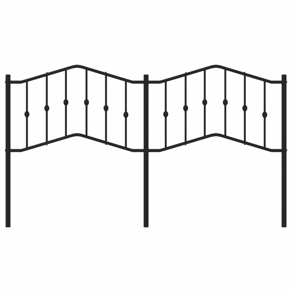 Hoofdbord 160 cm metaal zwart