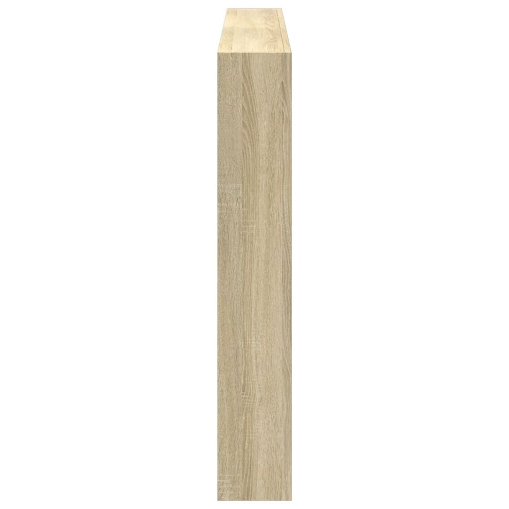 Hoofdbordkast met LED-verlichting 160x17x102 cm sonoma eiken