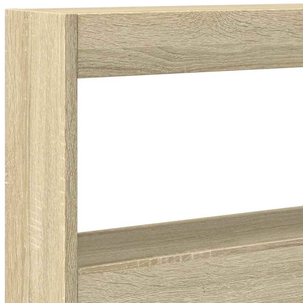 Hoofdbordkast met LED-verlichting 160x17x102 cm sonoma eiken