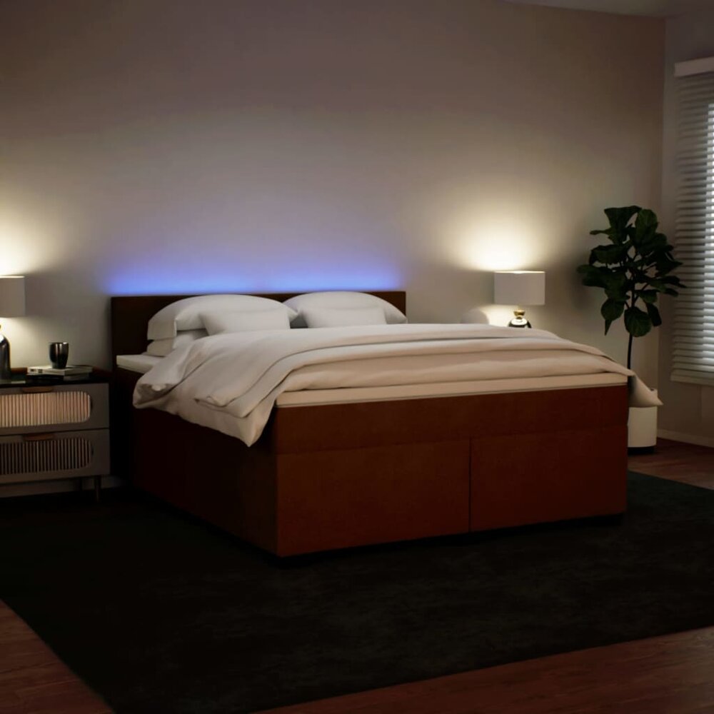 Boxspring met matras fluweel roze 180x200 cm