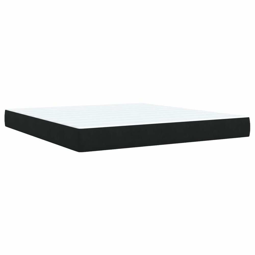 Boxspring met matras fluweel zwart 180x200 cm