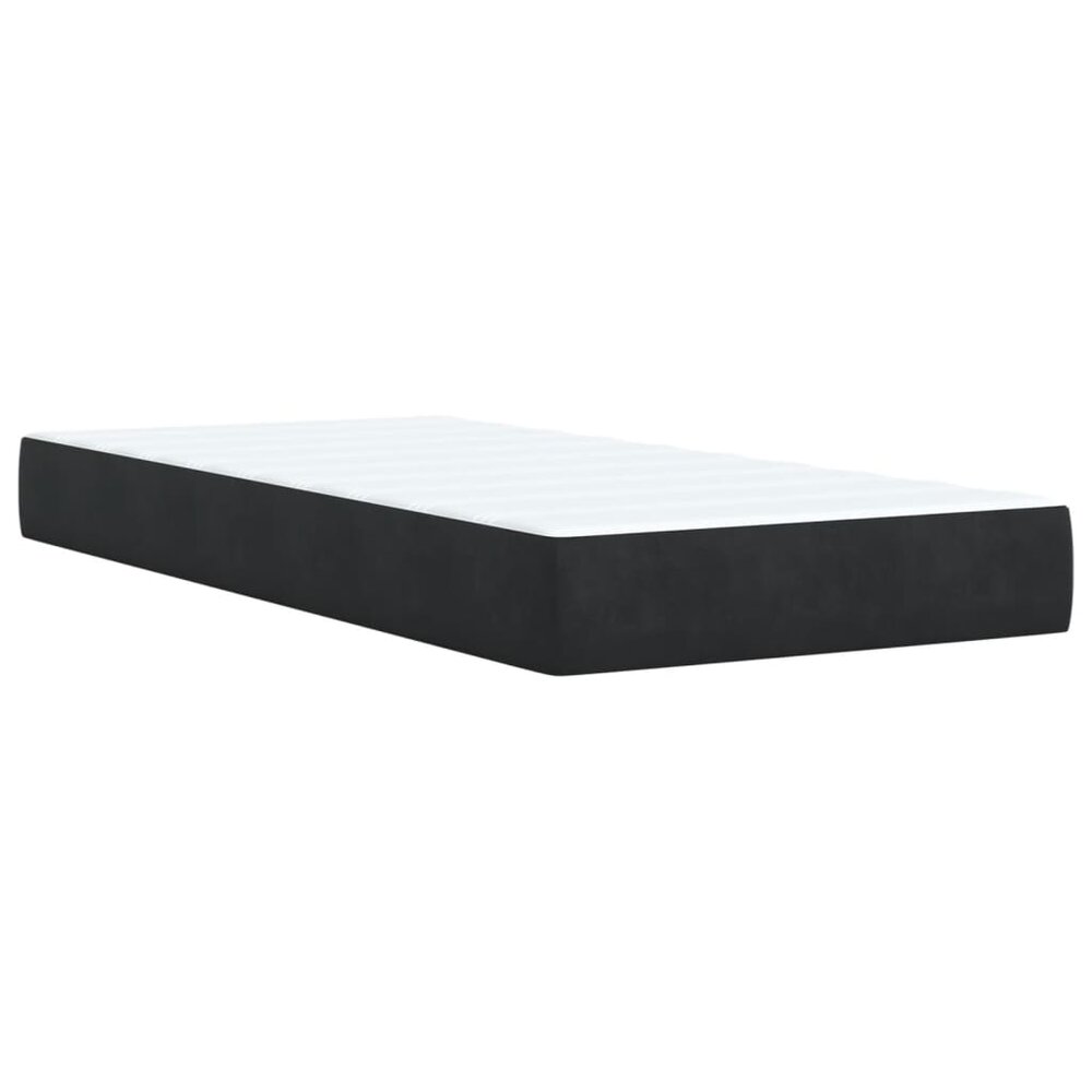 Boxspring met matras fluweel zwart 90x200 cm