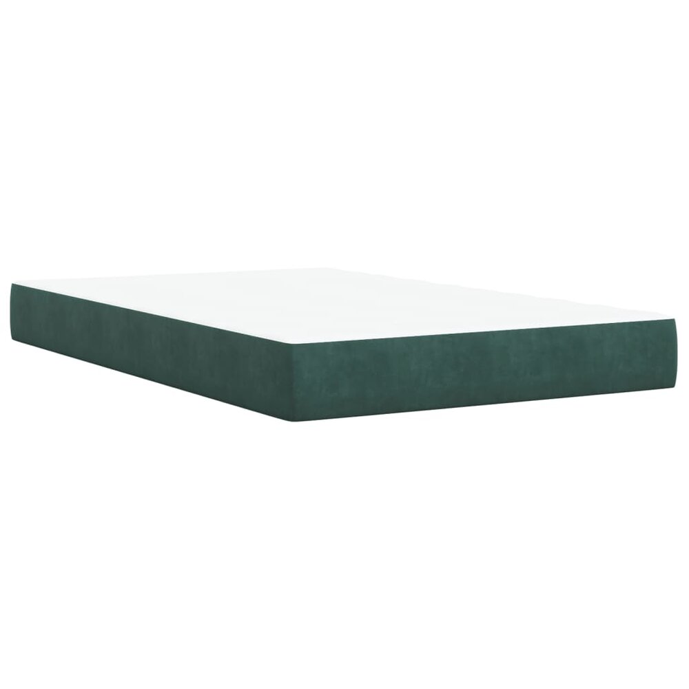 Boxspring met matras fluweel donkergroen 120x200 cm