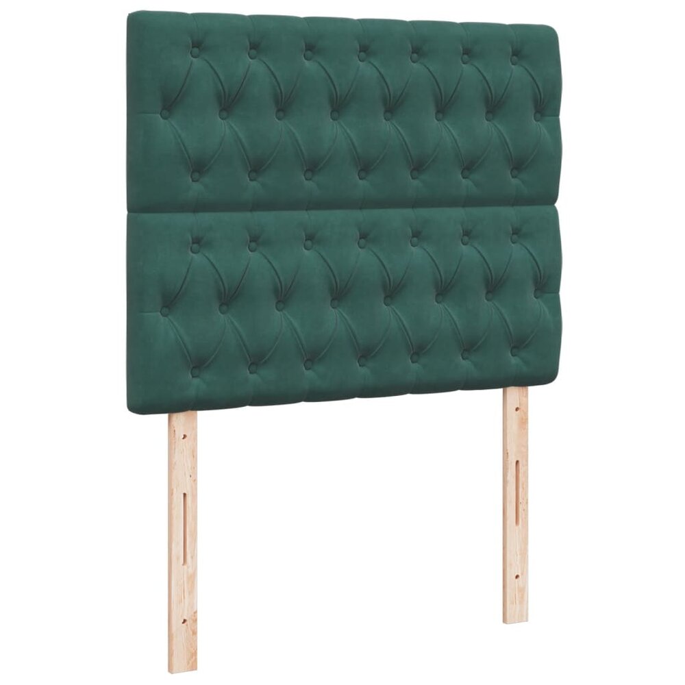 Boxspring met matras fluweel donkergroen 120x200 cm