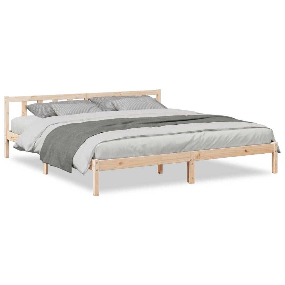 Bedframe extra lang zonder matras massief grenenhout 200x220 cm