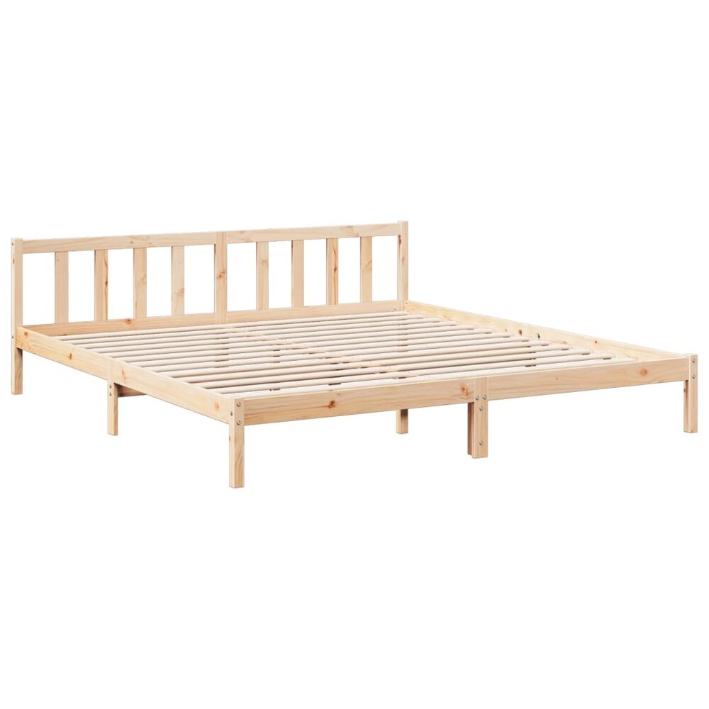 Bedframe extra lang zonder matras massief grenenhout 200x220 cm