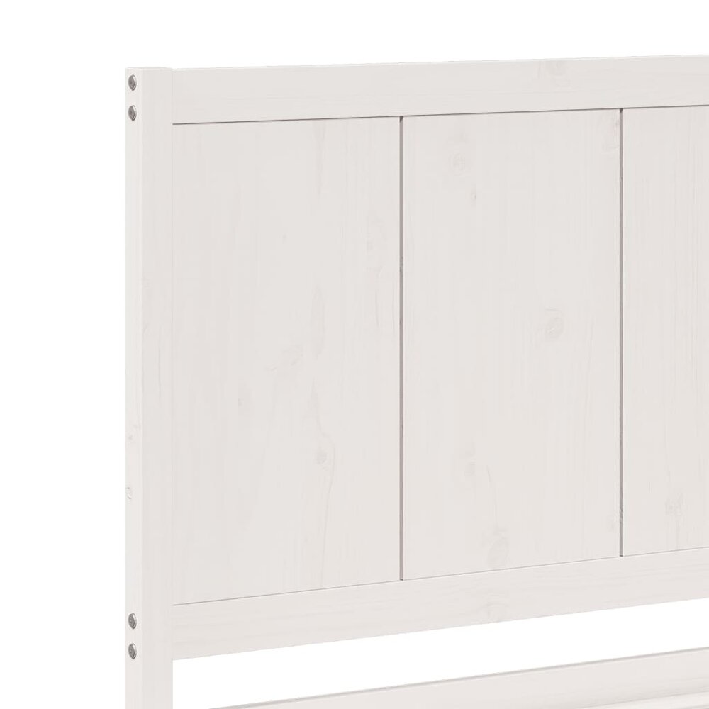 Bedframe extra lang zonder matras massief hout wit 180x220 cm