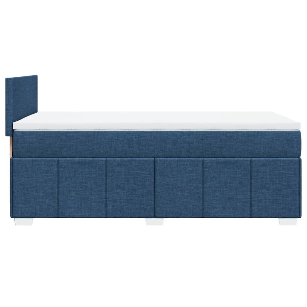 Boxspring met matras stof blauw 80x200 cm