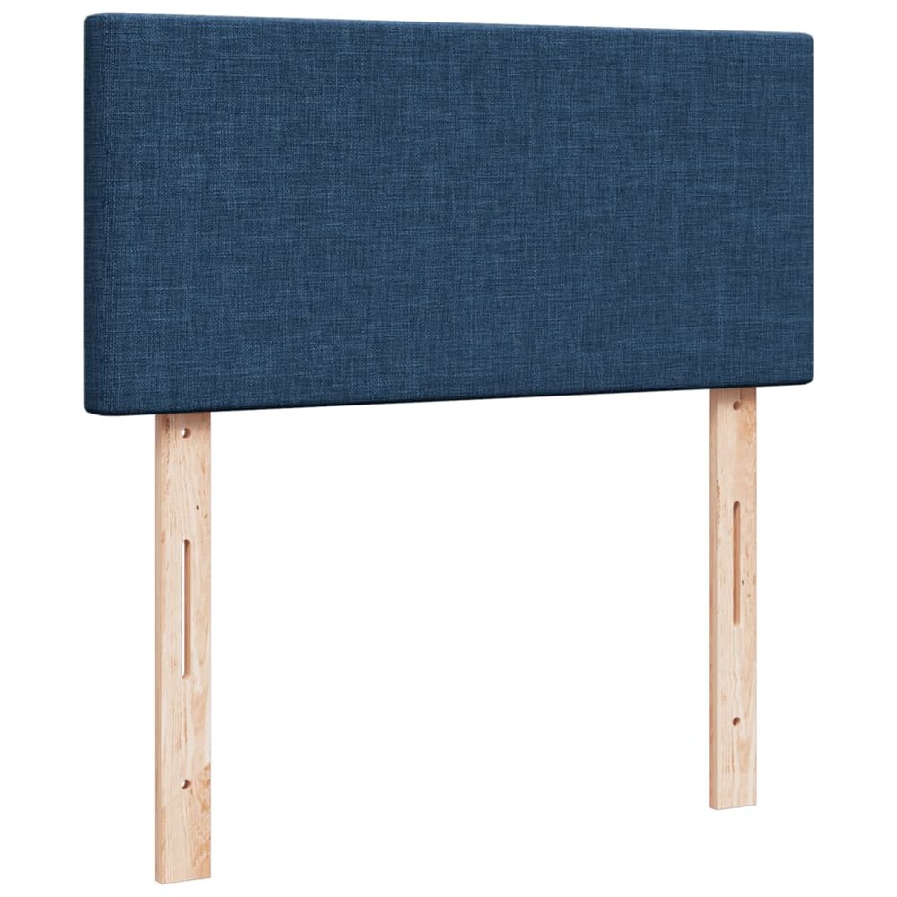 Boxspring met matras stof blauw 80x200 cm