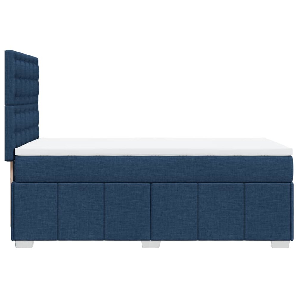 Boxspring met matras stof blauw 80x200 cm
