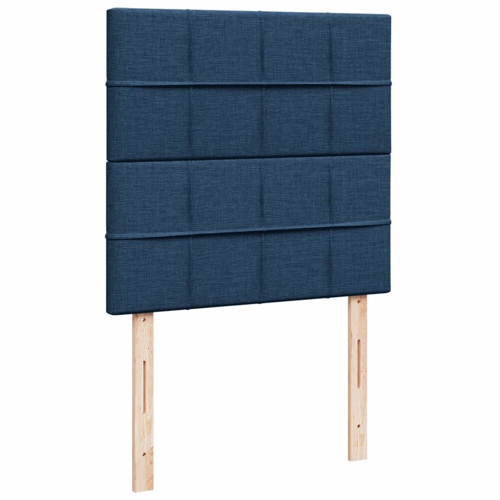 Boxspring met matras stof blauw 80x200 cm