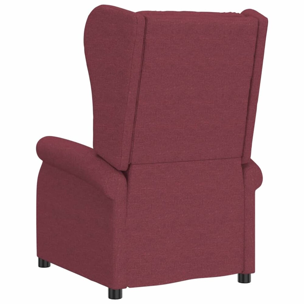 Fauteuil elektrisch verstelbaar stof wijnrood