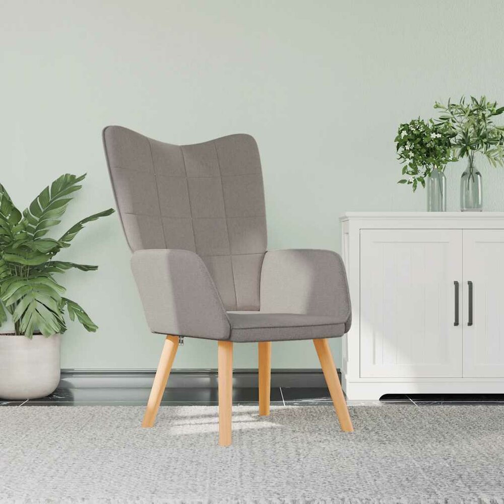 Relaxstoel stof taupe