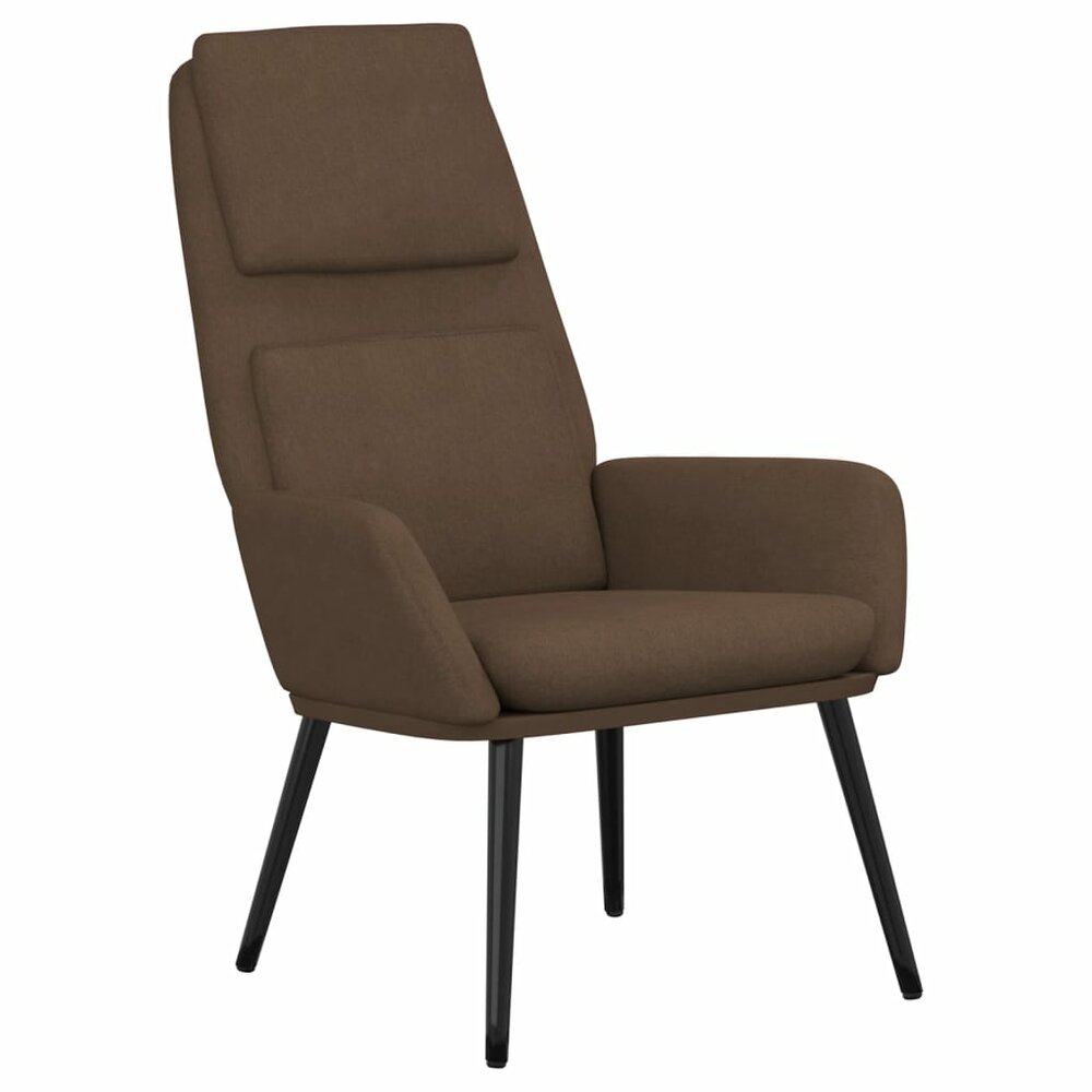 Relaxstoel stof bruin