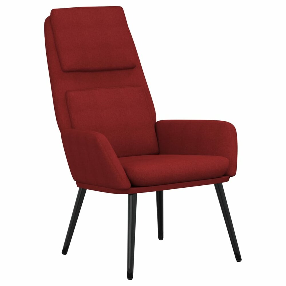 Relaxstoel stof wijnrood