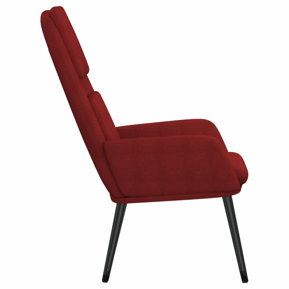 Relaxstoel stof wijnrood